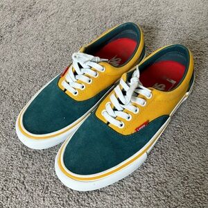 Vans Era Pro Green Yellow Lace Up Sneakers / Green and Yellow Low Top Vans